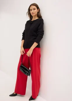 Pull en grosse maille avec lien à nouer