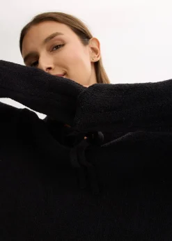 Pull en grosse maille avec lien à nouer