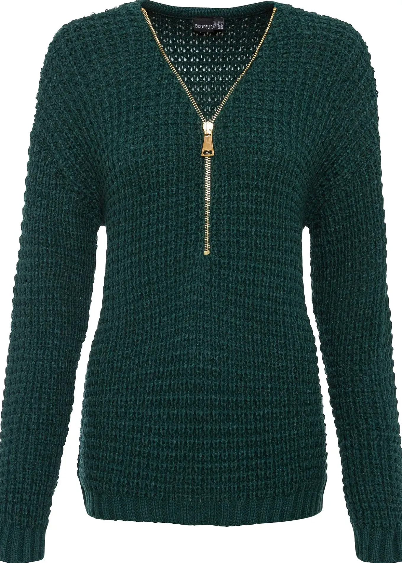 Pull en grosse maille avec zip