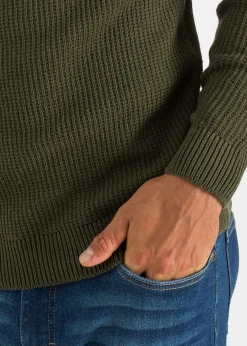 Pull en grosse maille avec coton recyclé