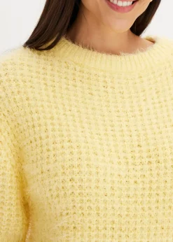 Pull en grosse maille poilue