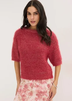 Pull en grosse maille poilue