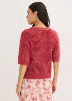 Pull en grosse maille poilue