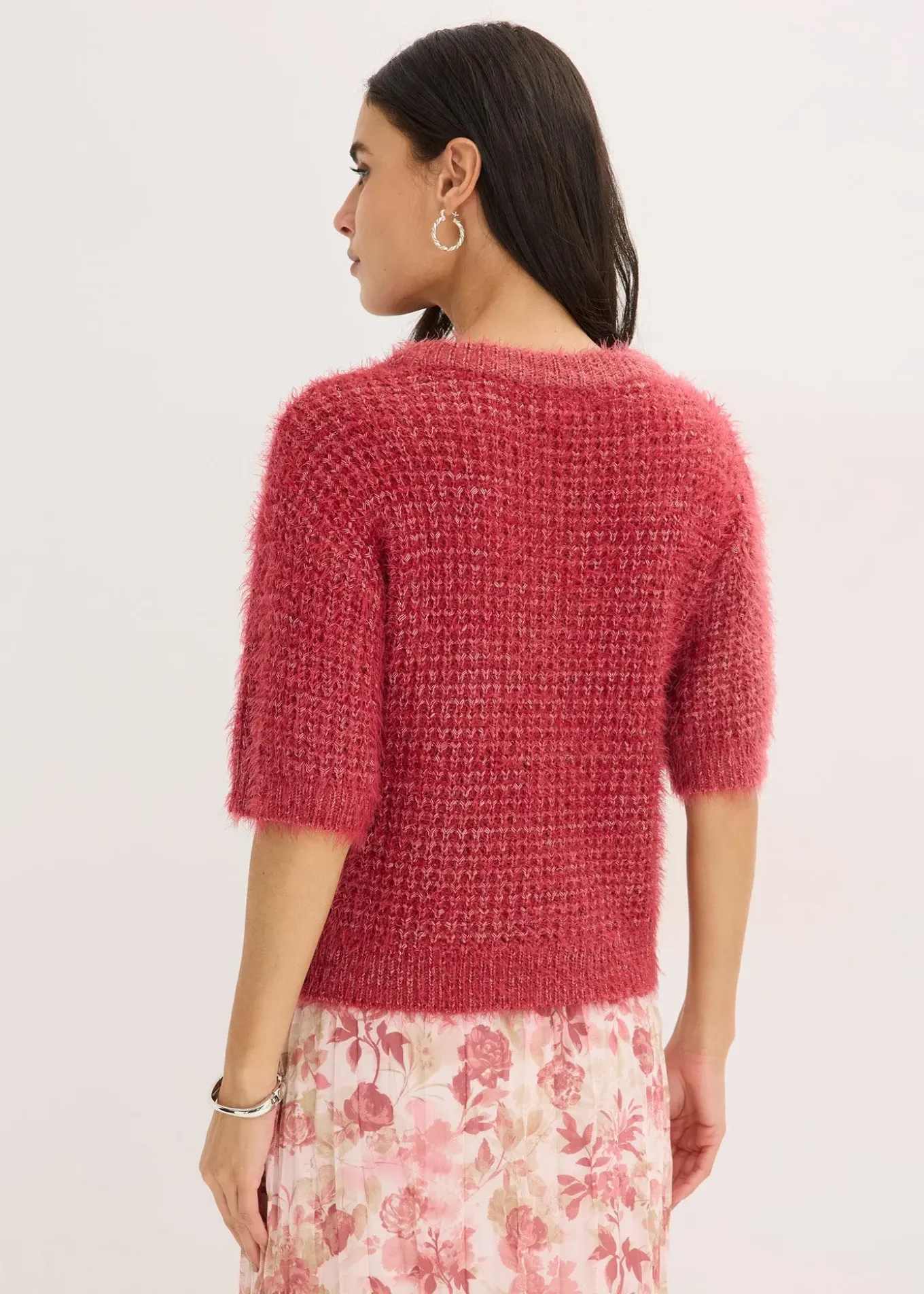 Pull en grosse maille poilue