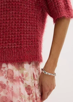 Pull en grosse maille poilue