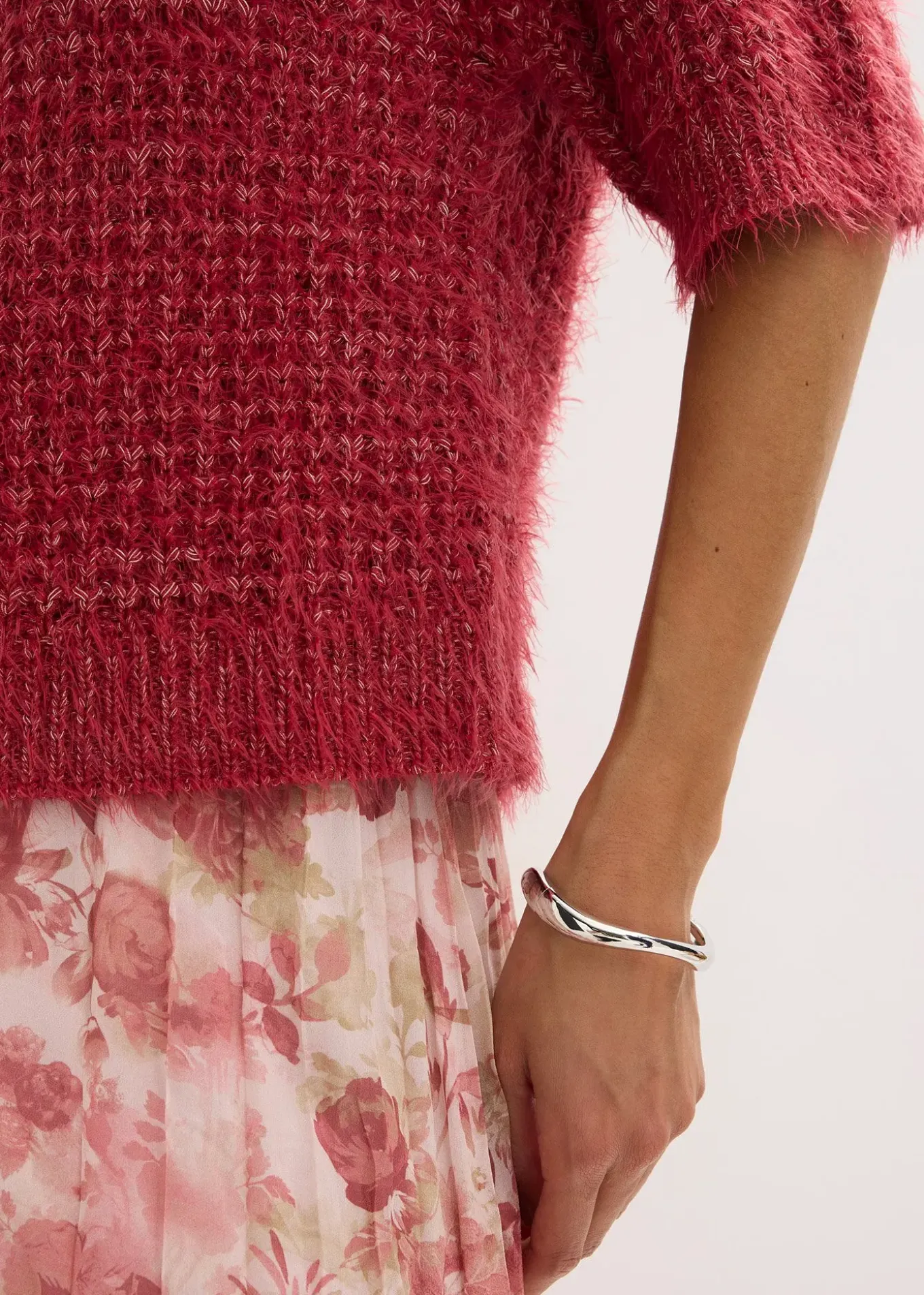 Pull en grosse maille poilue