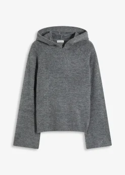 Pull en maille à capuche