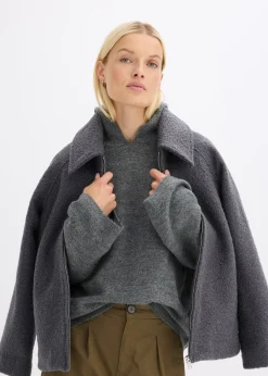 Pull en maille à capuche