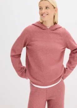 Pull en maille à capuche