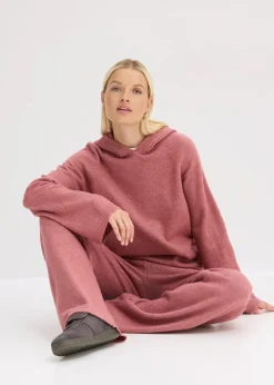 Pull en maille à capuche