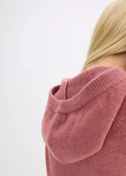 Pull en maille à capuche