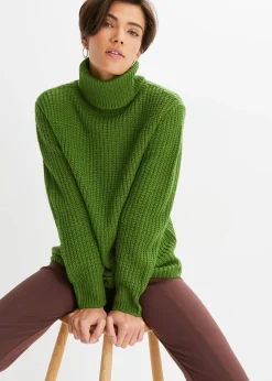 Pull en maille à col roulé