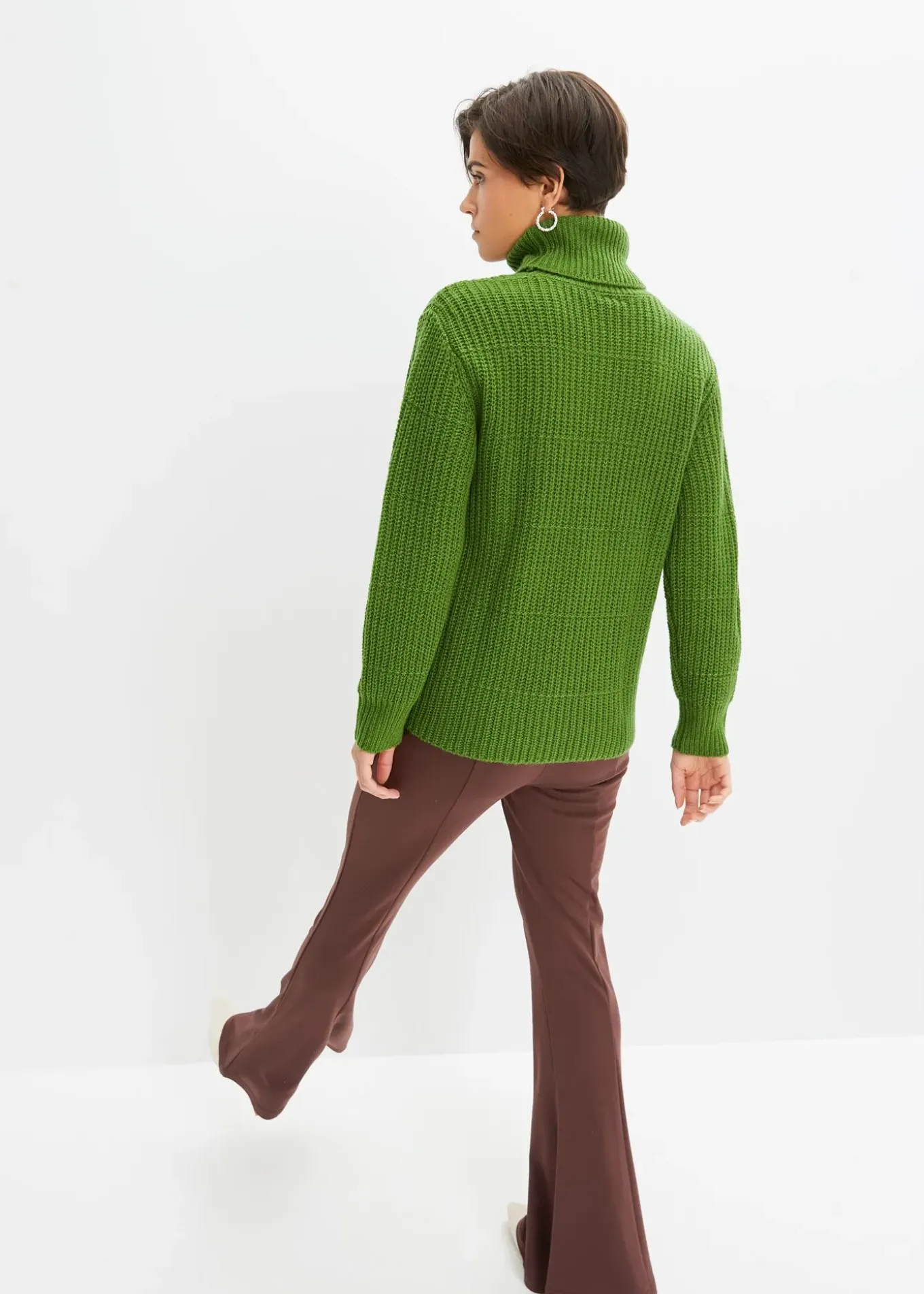 Pull en maille à col roulé