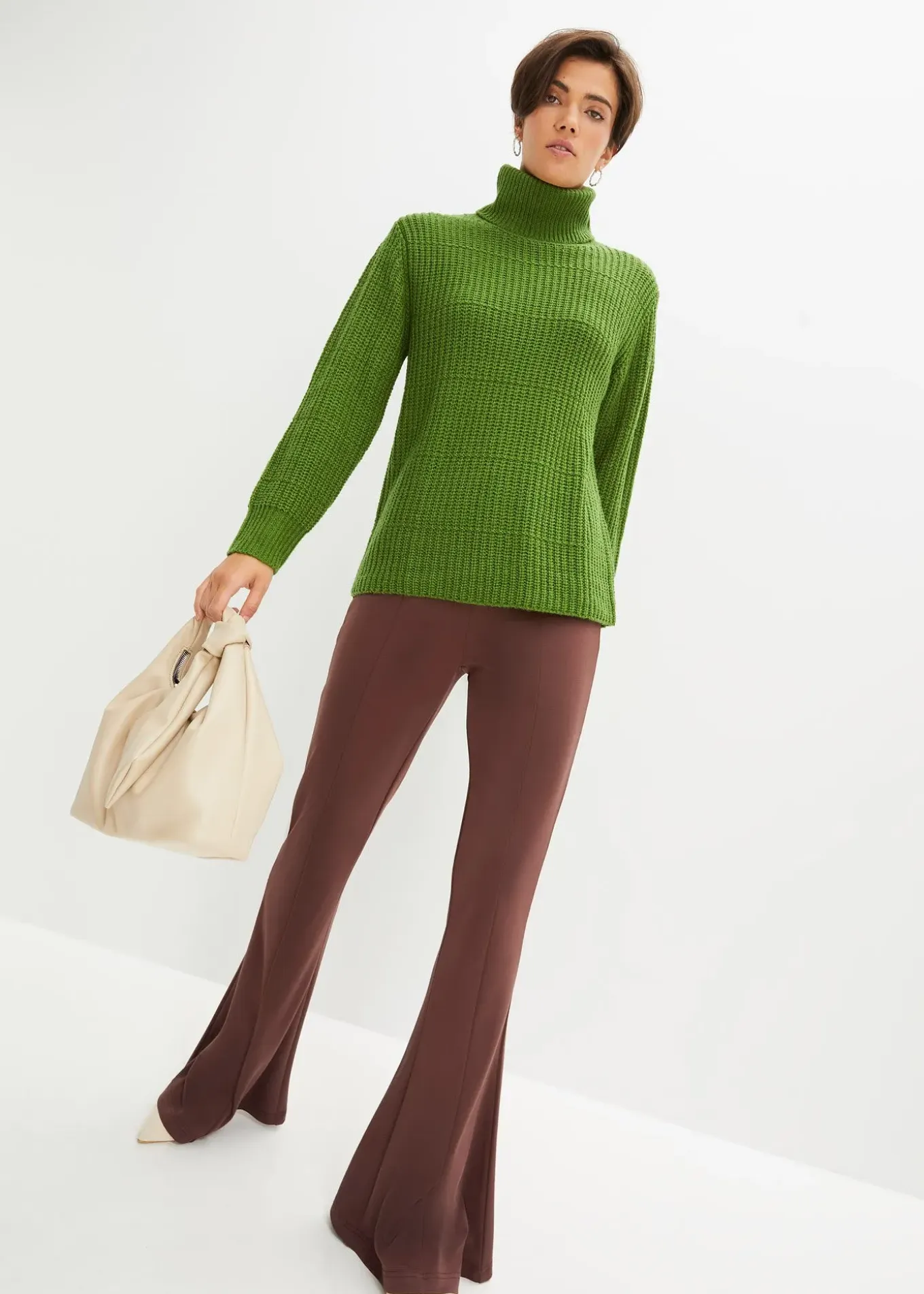 Pull en maille à col roulé