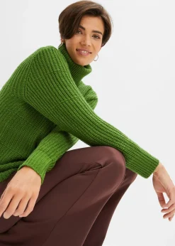 Pull en maille à col roulé