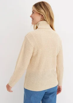 Pull en maille à col roulé