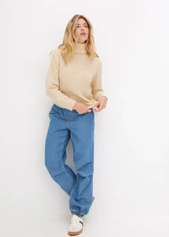 Pull en maille à col roulé