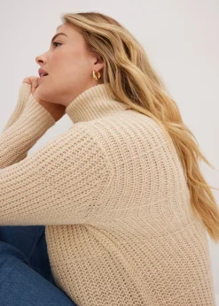 Pull en maille à col roulé