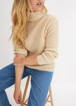 Pull en maille à col roulé