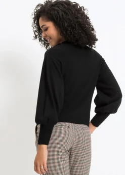 Pull en maille à manches ballon