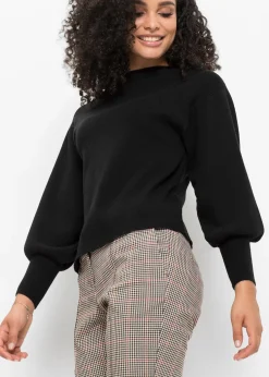 Pull en maille à manches ballon