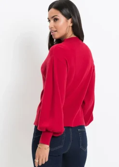 Pull en maille à manches ballon