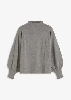 Pull en maille à manches ballon