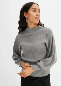 Pull en maille à manches ballon