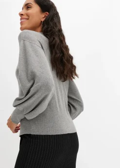 Pull en maille à manches ballon