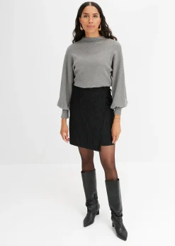 Pull en maille à manches ballon