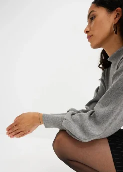 Pull en maille à manches ballon