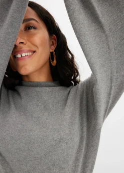 Pull en maille à manches ballon