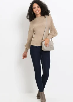 Pull en maille à manches ballon