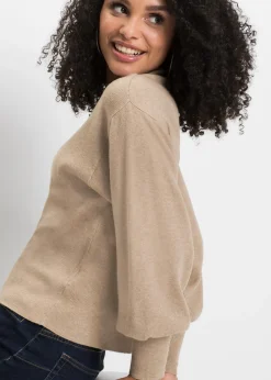 Pull en maille à manches ballon