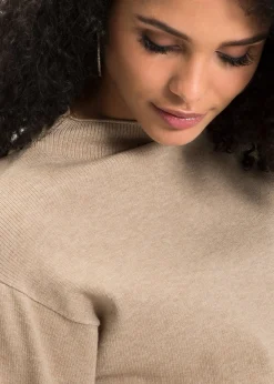 Pull en maille à manches ballon