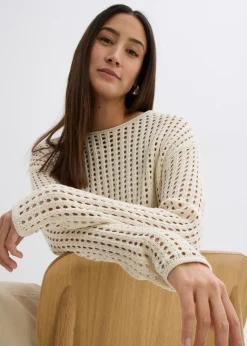Pull en maille ajourée