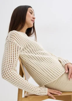 Pull en maille ajourée