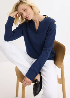 Pull en maille avec boutons