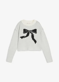 Pull en maille avec nœud