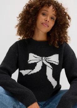 Pull en maille avec nœud