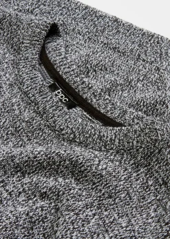 Pull en maille chinée à col rond