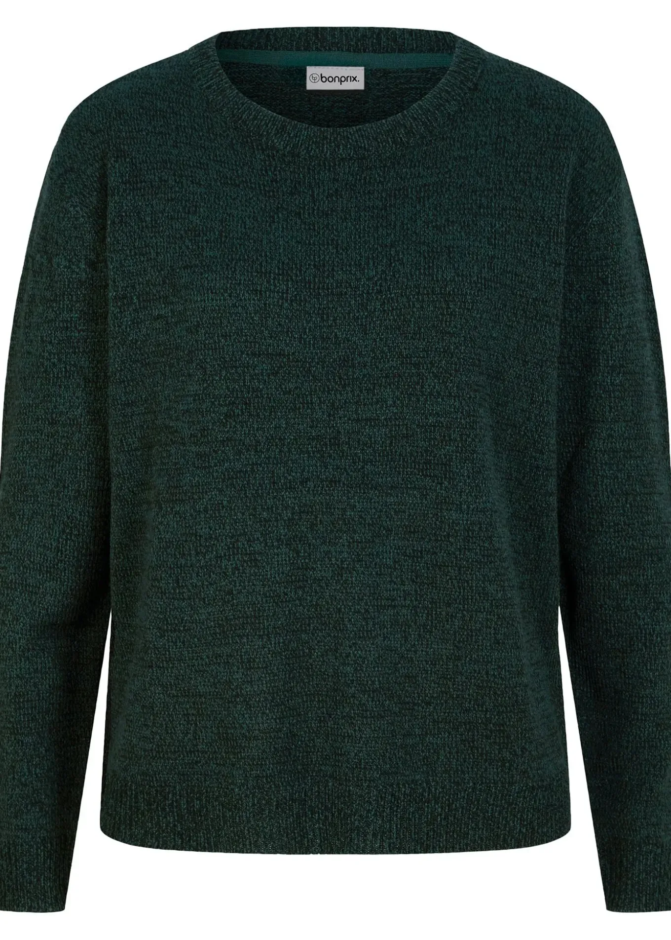 Pull en maille chinée à col rond