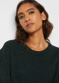 Pull en maille chinée à col rond