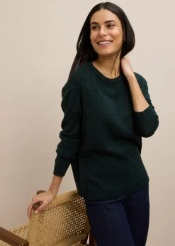 Pull en maille chinée à col rond