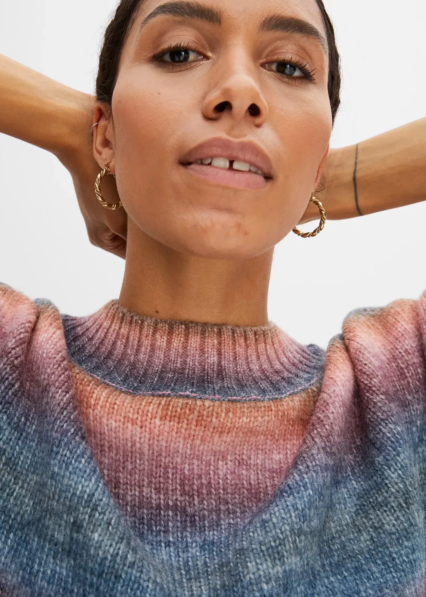 Pull en maille effet tie & dye