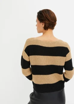 Pull en maille rayé