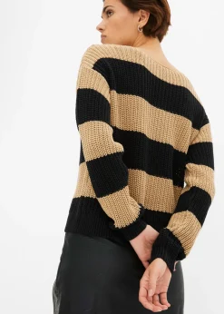 Pull en maille rayé
