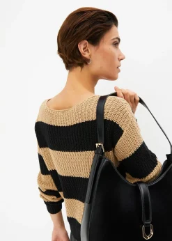 Pull en maille rayé