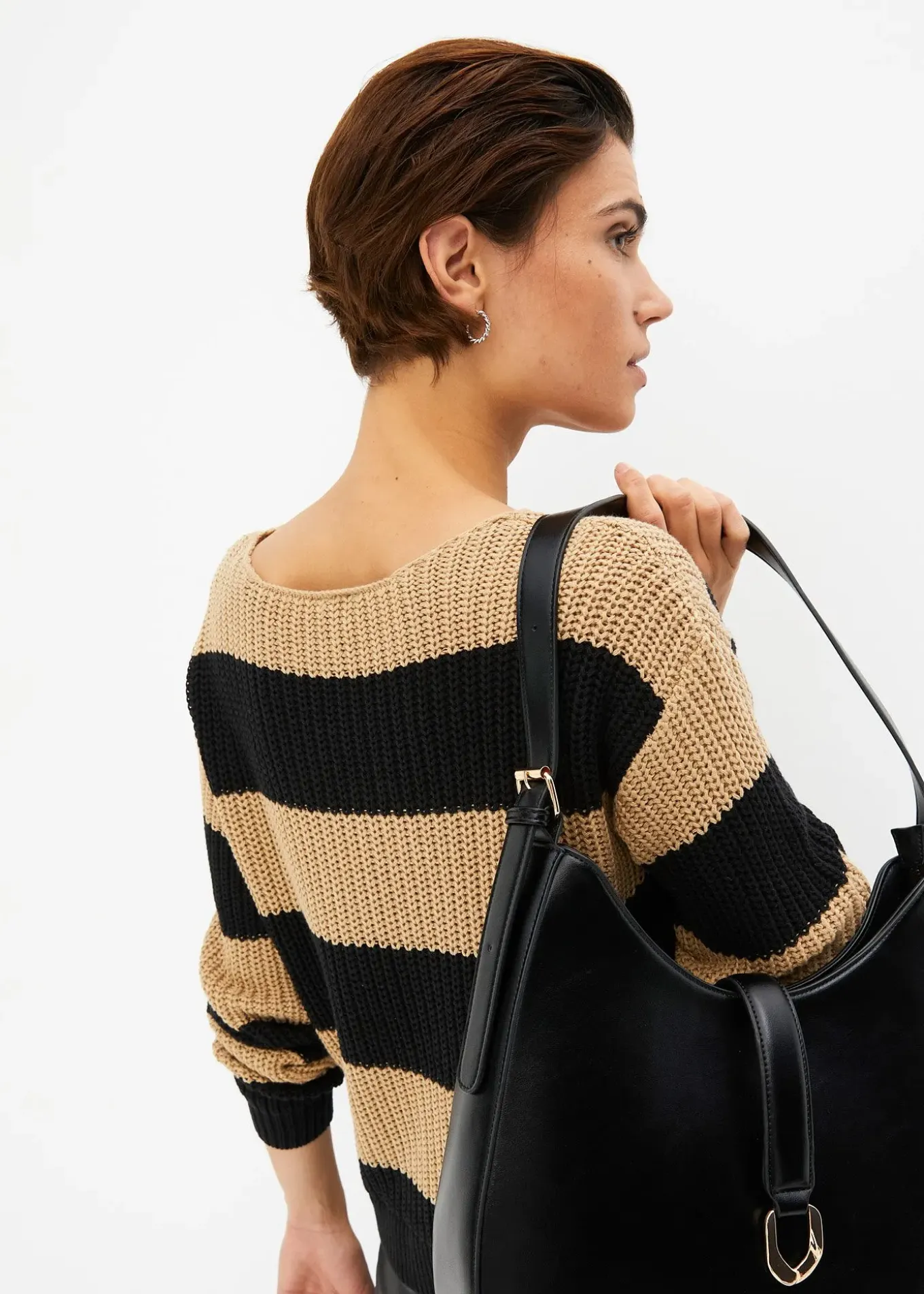 Pull en maille rayé