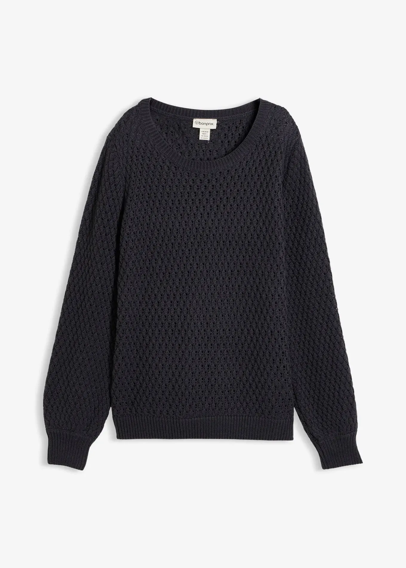 Pull en maille texturée de coton mélangé